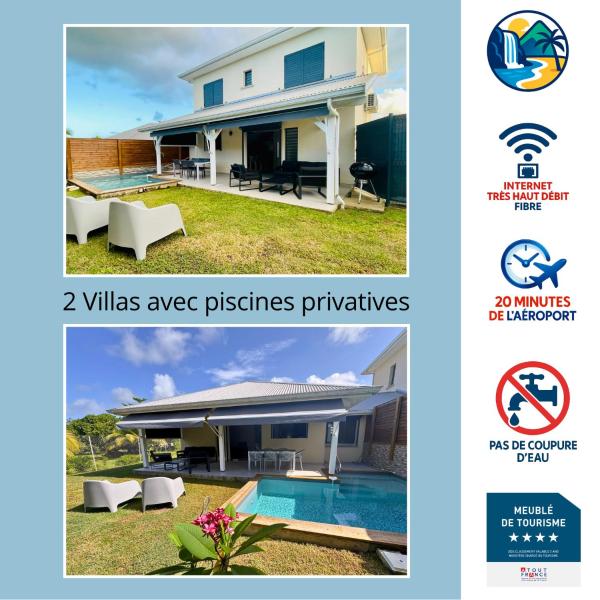 Villas Kanisi 2 et 3 chambres, piscines privatives, Reservar  Hotéis em Basse Terre com Piscina, Piscina