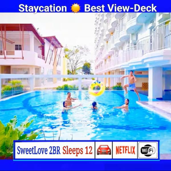 Tagaytay Hideaway 2-Bedrooms, Sleeps 12 in CITYLAND Prime Condo with Big Living room, Kitchen, Free Swimming Pool, 2 Parking, Wi-Fi, Netflix, Perfect View-Deck on 24F rooftop, Reservar  Hotéis em Iruhin com Piscina, Piscina