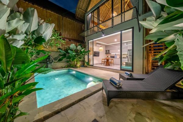 Green Harmony 2 - 1BR Ricefield Pool Villa, Reservar  Hotéis em Bali com piscina, Piscina