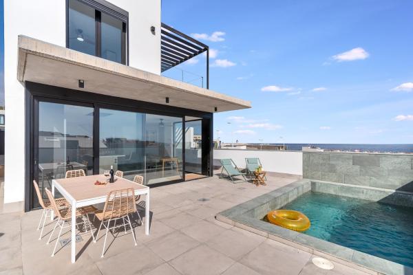 Villa Aurea, Piscina privada, Solárium, Vistas, Reservar  Hotéis em Telde com piscina, Piscina