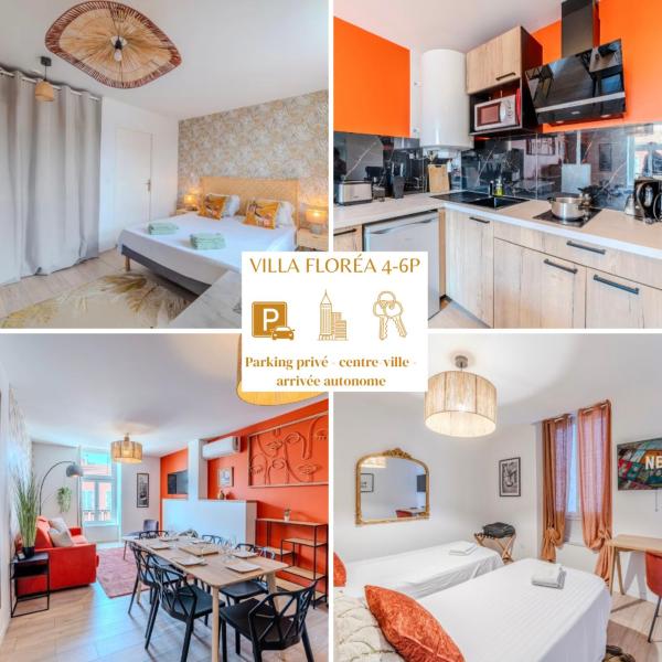 Villa Floréa 4-6p - 2 salles de bains 2ch Parking, Reservar  Roanne 